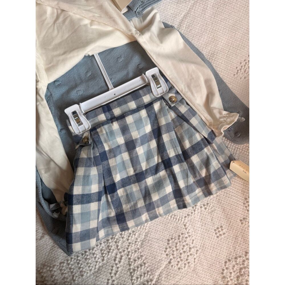 NWT Max Studio Kids 4pc Set 2T Plaid Cardigan - Picture 5 of 9
